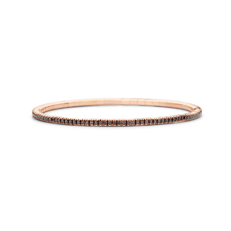Tennis bracelet Rose Gold Black Diamonds T1 - Jewelry - Webshop