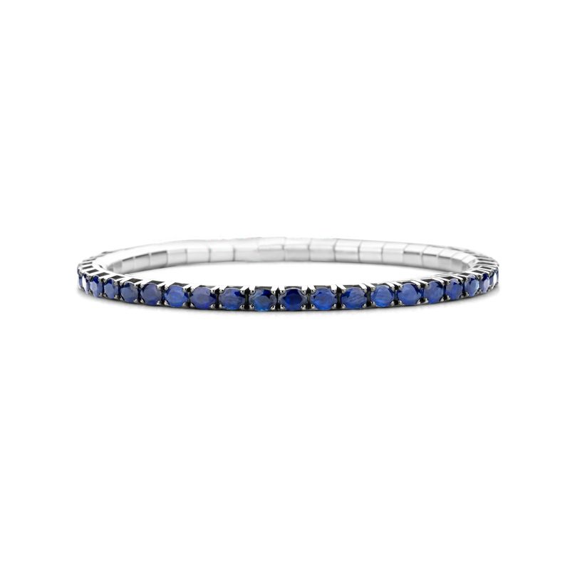 Tennis Bracelet Witgoud Blauwe Saffier OVAL - Juwelen - Webshop