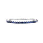 Tennis Bracelet Witgoud Blauwe Saffier OVAL